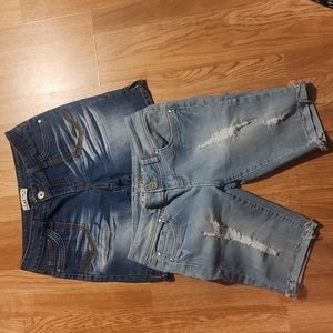 2 Pairs Juniors Denim Shorts